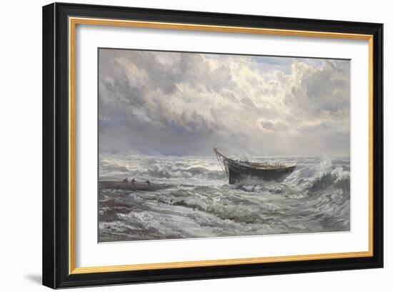 Stormy Seas, 1874-Henry Moore-Framed Giclee Print