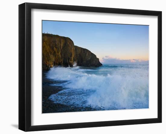 Stormy Seas at Ballyvooney Cove, the Copper Coast, County Waterford, Ireland-null-Framed Photographic Print