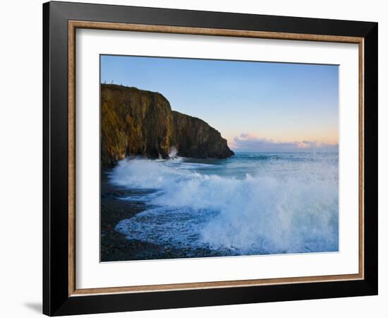 Stormy Seas at Ballyvooney Cove, the Copper Coast, County Waterford, Ireland-null-Framed Photographic Print