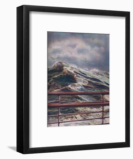 'Stormy Seas of the Atlantic Ocean from modern liner', 1936-Unknown-Framed Giclee Print