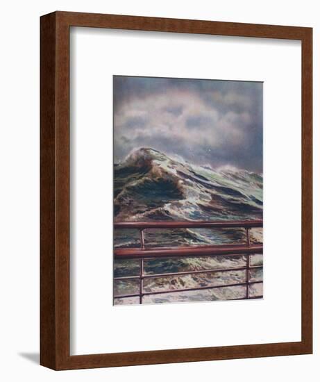 'Stormy Seas of the Atlantic Ocean from modern liner', 1936-Unknown-Framed Giclee Print