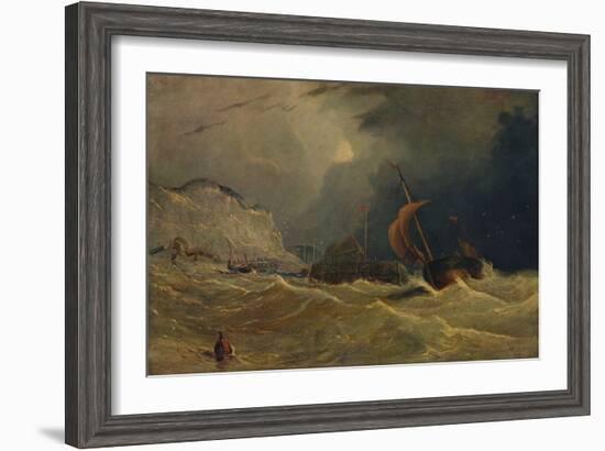 'Stormy Seascape', c1830, (1938)-Unknown-Framed Giclee Print