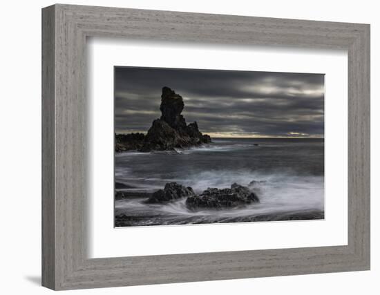 Stormy shoreline scenic, Dritvik, Iceland.-Bill Young-Framed Photographic Print