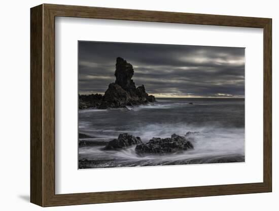 Stormy shoreline scenic, Dritvik, Iceland.-Bill Young-Framed Photographic Print