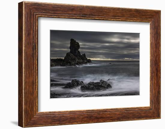 Stormy shoreline scenic, Dritvik, Iceland.-Bill Young-Framed Photographic Print