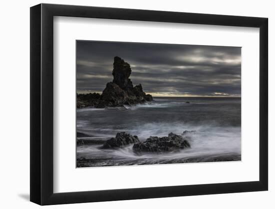 Stormy shoreline scenic, Dritvik, Iceland.-Bill Young-Framed Photographic Print