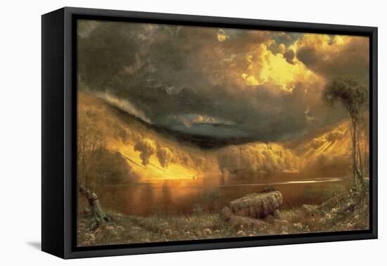 Stormy Skies Above Echo Lake, White Mountains-James Fairman-Framed Premier Image Canvas