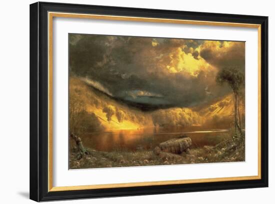 Stormy Skies Above Echo Lake, White Mountains-James Fairman-Framed Giclee Print