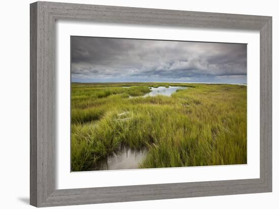 Stormy Skies Hang Over The Marshlands Surrounding Smith Island In The Chesapeake Bay-Karine Aigner-Framed Photographic Print