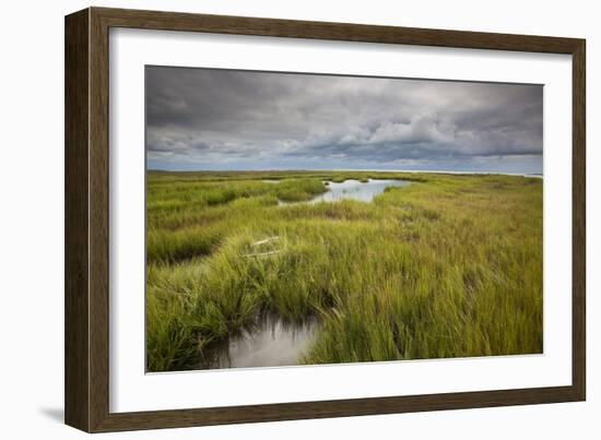 Stormy Skies Hang Over The Marshlands Surrounding Smith Island In The Chesapeake Bay-Karine Aigner-Framed Photographic Print