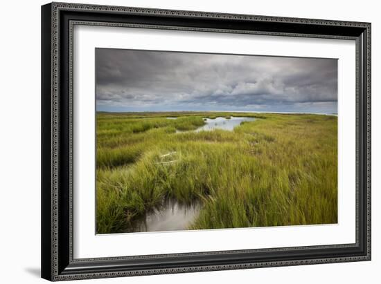 Stormy Skies Hang Over The Marshlands Surrounding Smith Island In The Chesapeake Bay-Karine Aigner-Framed Photographic Print