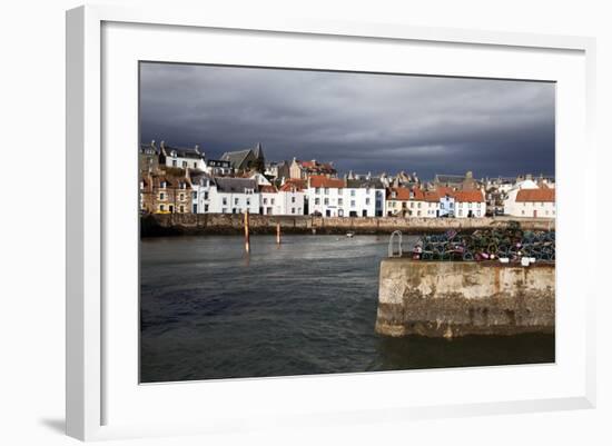 Stormy Skies over St. Monans Harbour, Fife, Scotland, United Kingdom, Europe-Mark Sunderland-Framed Photographic Print