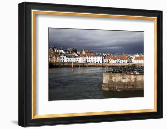 Stormy Skies over St. Monans Harbour, Fife, Scotland, United Kingdom, Europe-Mark Sunderland-Framed Photographic Print