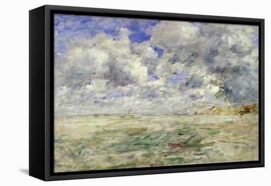 Stormy Sky Above the Beach at Trouville, C.1894-97-Eug?ne Boudin-Framed Premier Image Canvas