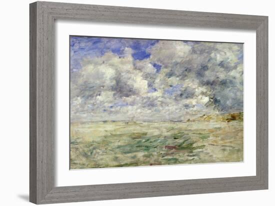 Stormy Sky Above the Beach at Trouville, C.1894-97-Eug?ne Boudin-Framed Giclee Print