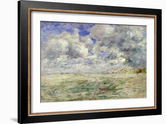 Stormy Sky Above the Beach at Trouville, C.1894-97-Eug?ne Boudin-Framed Giclee Print