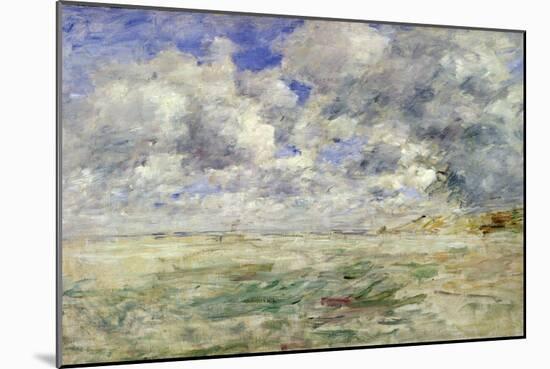 Stormy Sky Above the Beach at Trouville, C.1894-97-Eug?ne Boudin-Mounted Giclee Print
