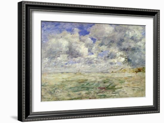 Stormy Sky Above the Beach at Trouville, C.1894-97-Eug?ne Boudin-Framed Giclee Print