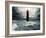 Stormy Sky Over Flooded Lighthouse-NejroN Photo-Framed Art Print