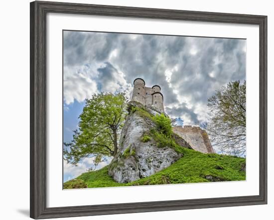 Stormy Sky over Medieval Castle.-Maciej Bledowski-Framed Premium Photographic Print