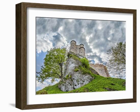 Stormy Sky over Medieval Castle.-Maciej Bledowski-Framed Photographic Print