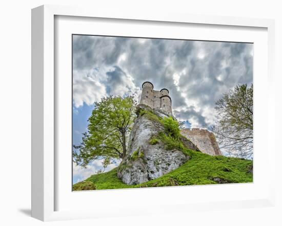 Stormy Sky over Medieval Castle.-Maciej Bledowski-Framed Photographic Print