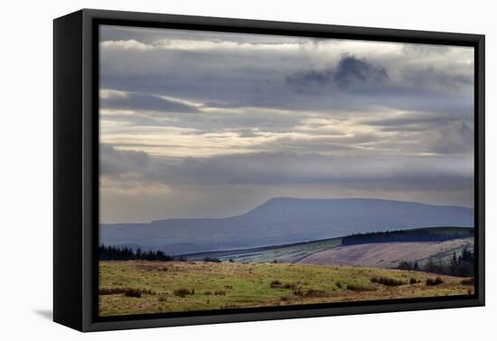 Stormy Sky over Pendle Hill from Above Settle-Mark Sunderland-Framed Premier Image Canvas