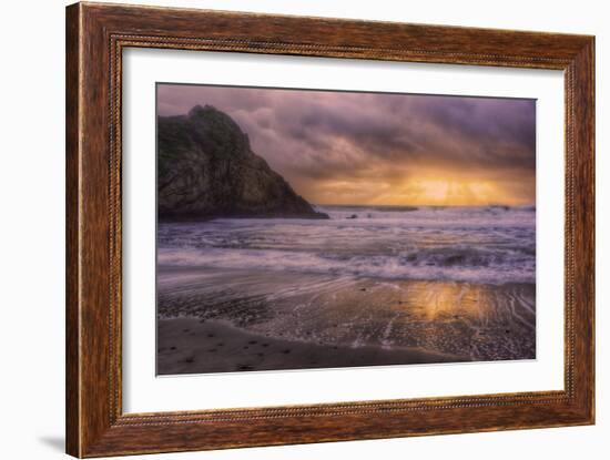 Stormy Sun Break at Big Sur, California Coast-Vincent James-Framed Premium Photographic Print