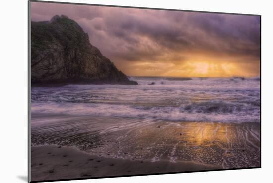 Stormy Sun Break at Big Sur, California Coast-Vincent James-Mounted Photographic Print