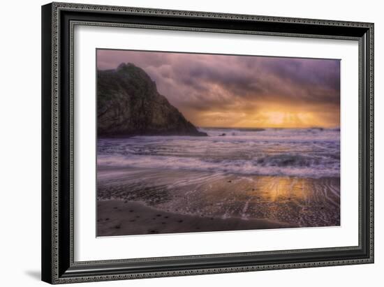 Stormy Sun Break at Big Sur, California Coast-Vincent James-Framed Photographic Print