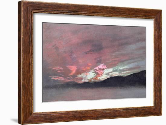 Stormy Sunset from Brantwood, Ruskin's Home in Cumbria-John Ruskin-Framed Giclee Print