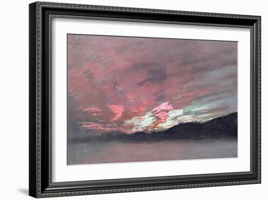 Stormy Sunset from Brantwood, Ruskin's Home in Cumbria-John Ruskin-Framed Giclee Print