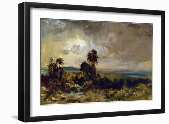 Stormy Sunset in Hampstead (Oil on Canvas, 1822)-John Constable-Framed Giclee Print