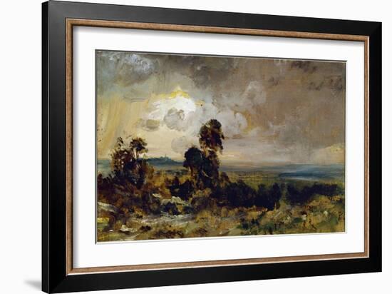 Stormy Sunset in Hampstead (Oil on Canvas, 1822)-John Constable-Framed Giclee Print