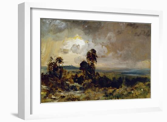 Stormy Sunset in Hampstead (Oil on Canvas, 1822)-John Constable-Framed Giclee Print