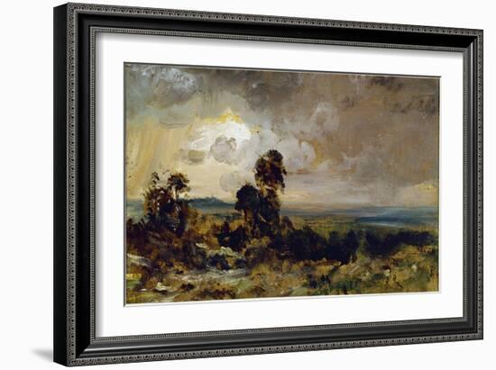 Stormy Sunset in Hampstead (Oil on Canvas, 1822)-John Constable-Framed Giclee Print