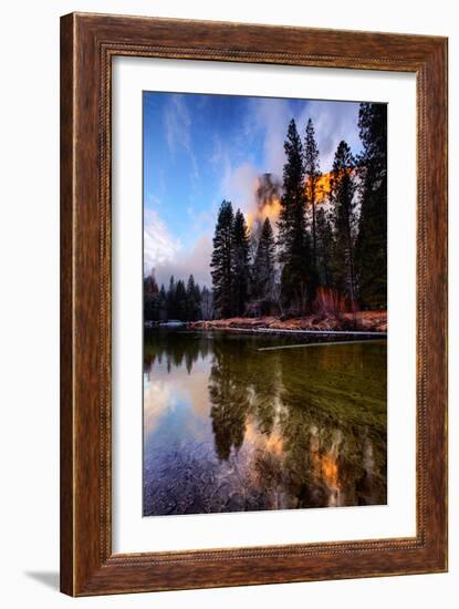 Stormy Sunset Light at Sentinel Beach El Capitan Yosemite Valley-Vincent James-Framed Photographic Print