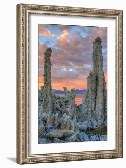 Stormy Tufa at Sunrise Mono Lake California-Vincent James-Framed Photographic Print