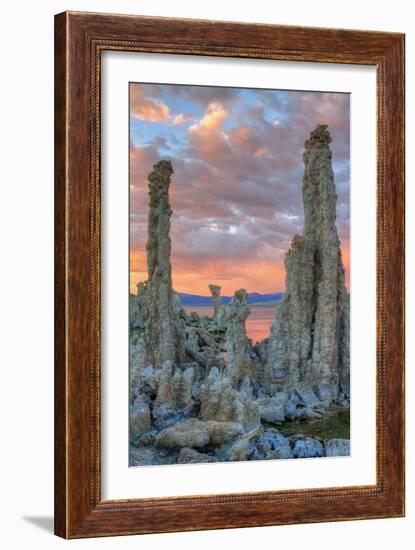 Stormy Tufa at Sunrise Mono Lake California-Vincent James-Framed Photographic Print