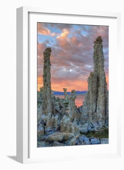 Stormy Tufa at Sunrise Mono Lake California-Vincent James-Framed Photographic Print