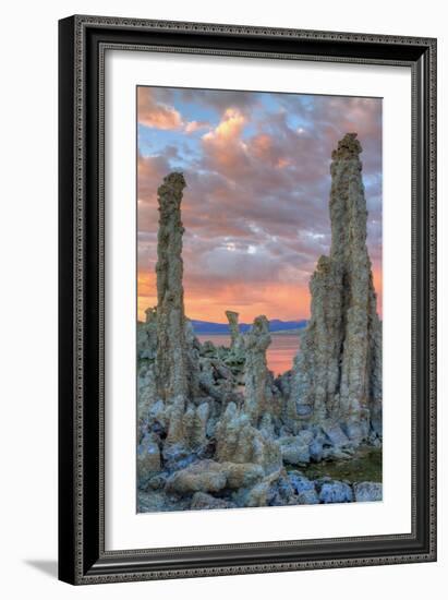 Stormy Tufa at Sunrise Mono Lake California-Vincent James-Framed Photographic Print