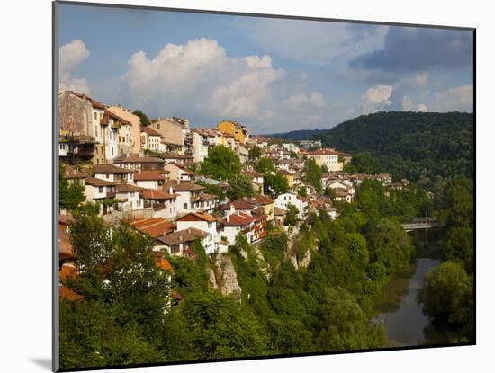 Stormy Weather at Dusk over Hillside Houses Above the Yantra River, Veliko Tarnovo, Bulgaria, Europ-Dallas & John Heaton-Mounted Photographic Print