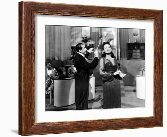 Stormy Weather, Cab Calloway, Lena Horne, 1943-null-Framed Premium Photographic Print