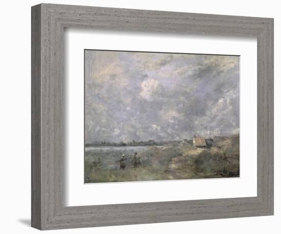 Stormy Weather, Pas de Calais, c.1870-Jean-Baptiste-Camille Corot-Framed Giclee Print