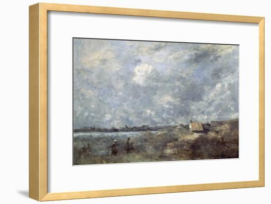 Stormy Weather. Pas De Calais, C1870-Jean-Baptiste-Camille Corot-Framed Giclee Print