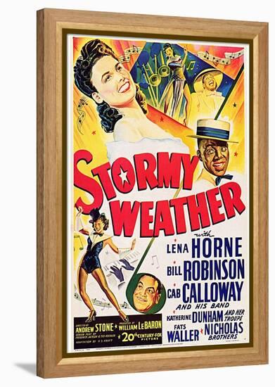 Stormy Weather, Swedish Movie Poster, 1943-null-Framed Stretched Canvas