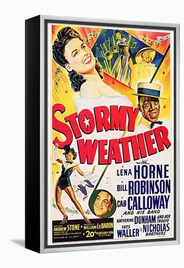 Stormy Weather, Swedish Movie Poster, 1943-null-Framed Stretched Canvas