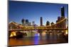 Story Bridge and Skyline Along the Brisbane River, Brisbane, Australia-Peter Adams-Mounted Photographic Print