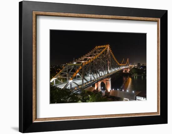 Story Bridge by Night-David Bostock-Framed Photographic Print