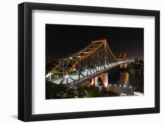 Story Bridge by Night-David Bostock-Framed Photographic Print